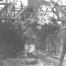 Original Fisher Library, MacLaurin Hall, construction interior