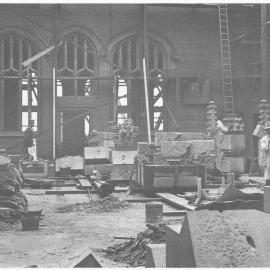 Building the first Fisher Library (now MacLaurin Hall)