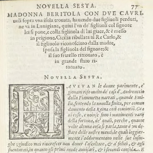 Il Decameron di messer Giouanni Boccacci cittadino fiorentino: ricorretto in Roma, et emendato secondo l'ordine del Sacro Conc. di Trento, et riscontrato in Firenze con testi antichi & alla sua vera lezione ridotto da' deputati di Loro Alt. Ser.