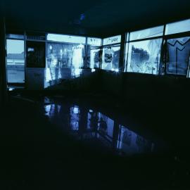 Taxi depot reflections