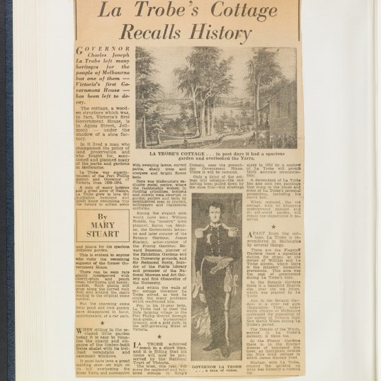Journal of Georgiana McCrae : portion of the original manuscript, together with photographs, sketches and newspaper cuttings, approximately 1820-1960 (vol. 1)