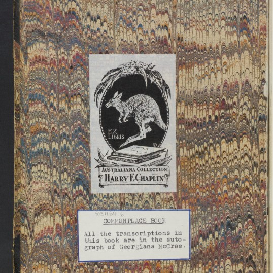 Manuscript commonplace book of Georgiana McCrae