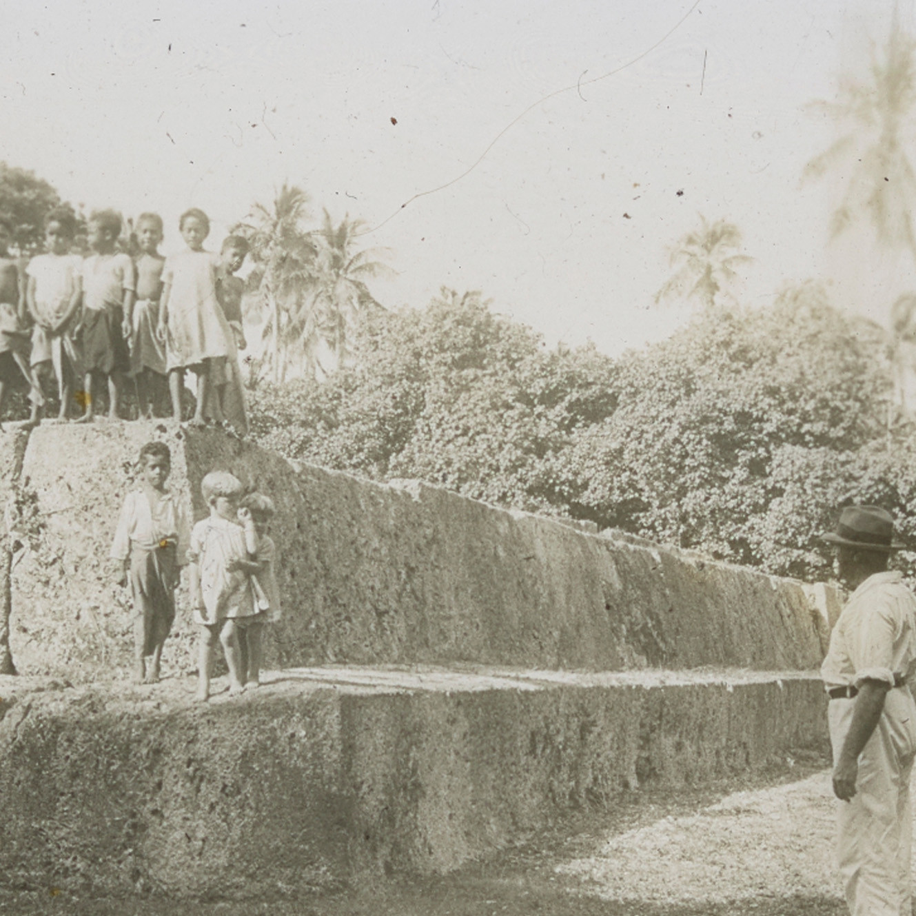 Children at the Langi Tombs, Tonga