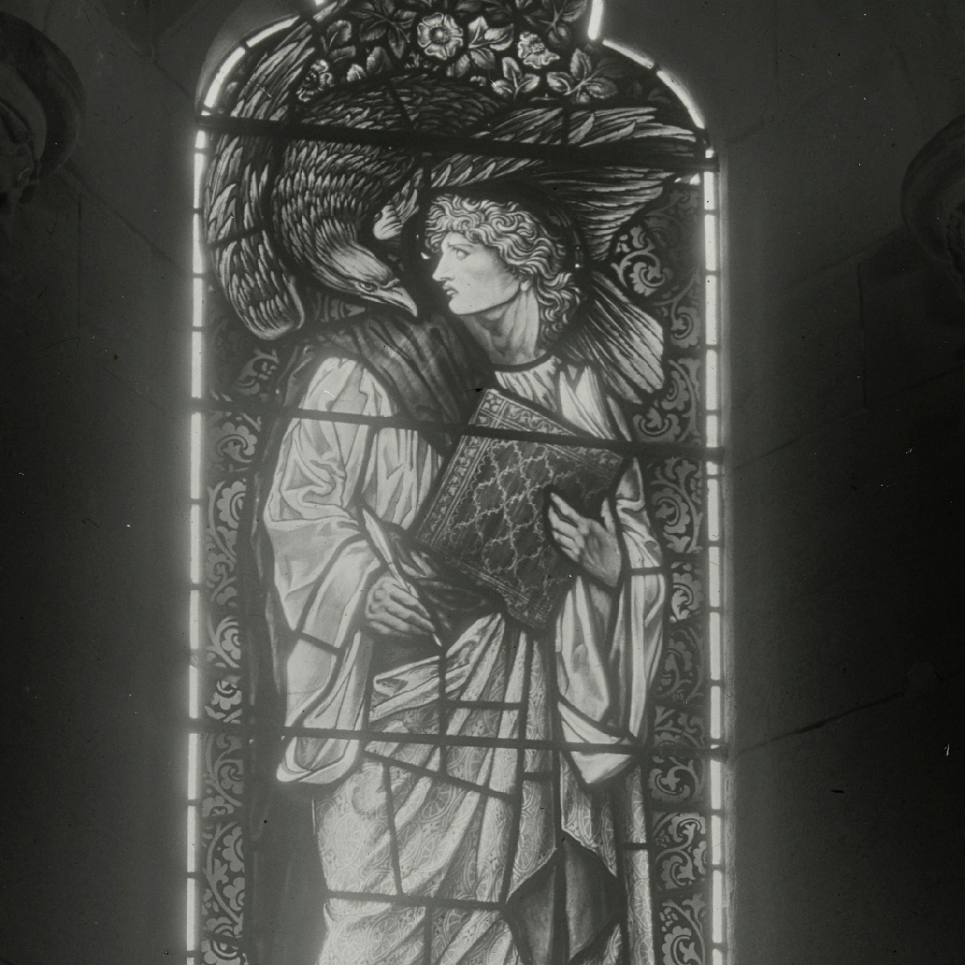 Stained glass window, St. Johannes at St Barnabas Chapel, Norfolk Island