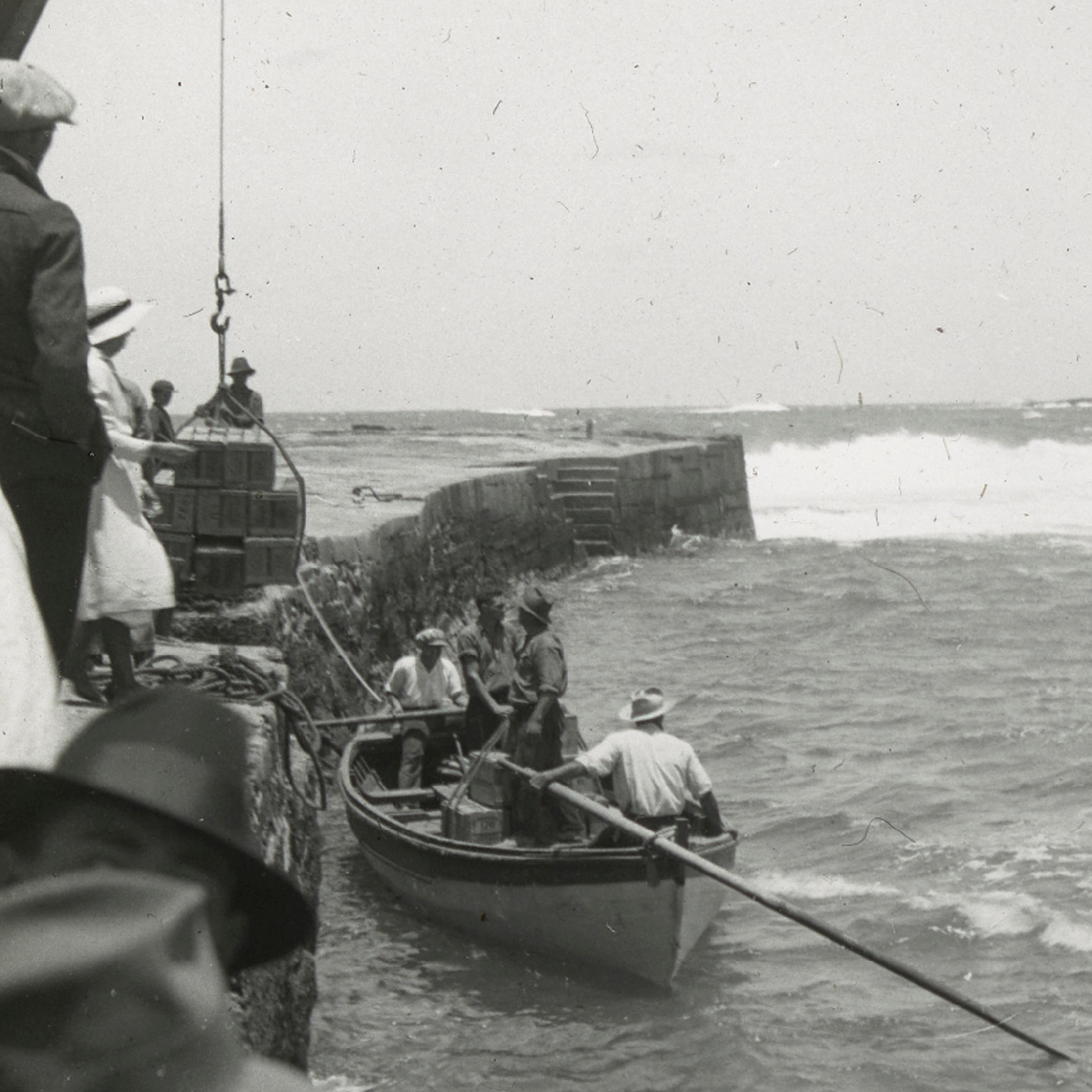 A crane loading cargo, Kingston, Norfolk Island