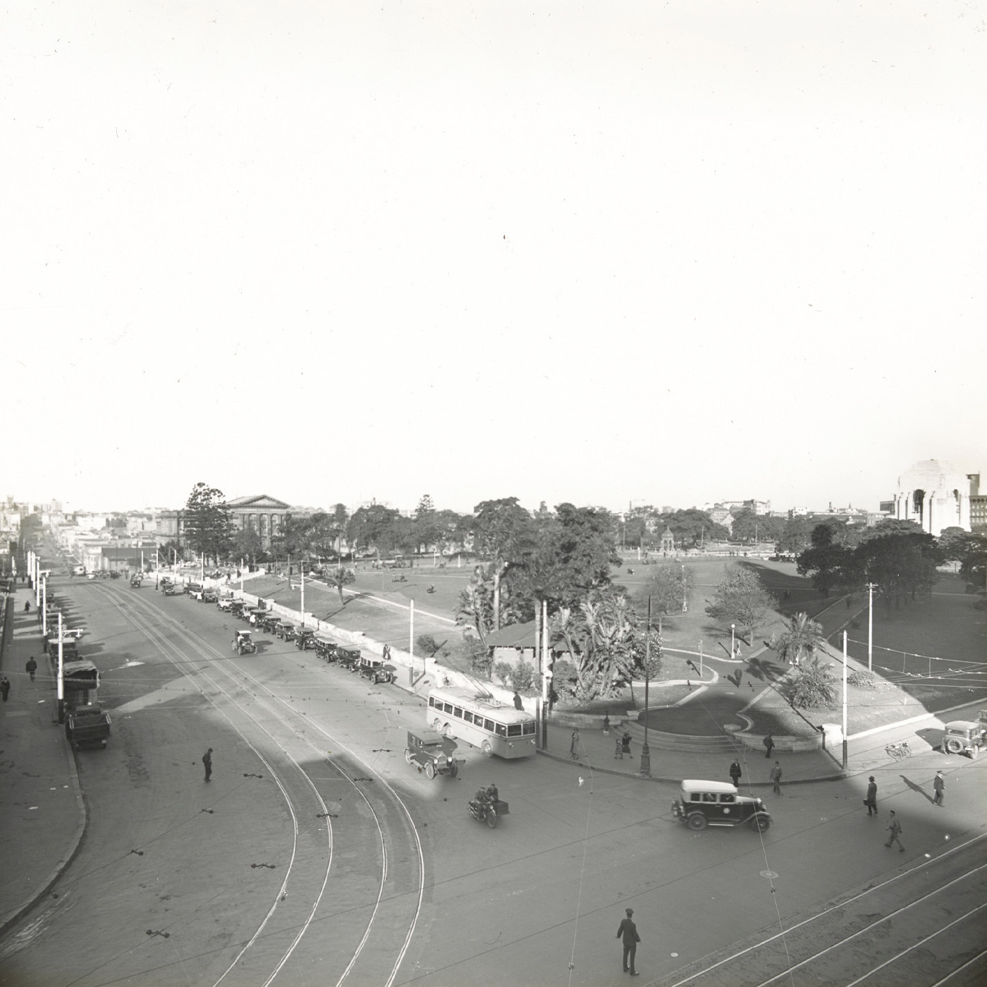 Hyde Park from Elizabeth Street, Sydney N.S.W.