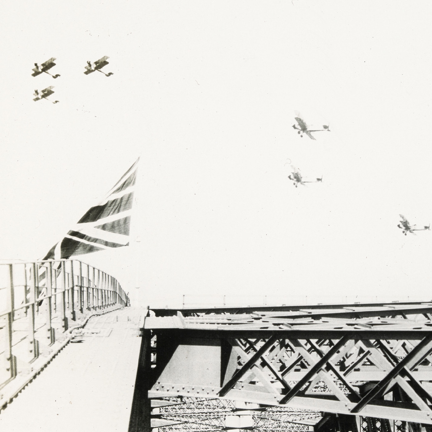 Planes above Sydney Harbour Bridge at official opening (1932)