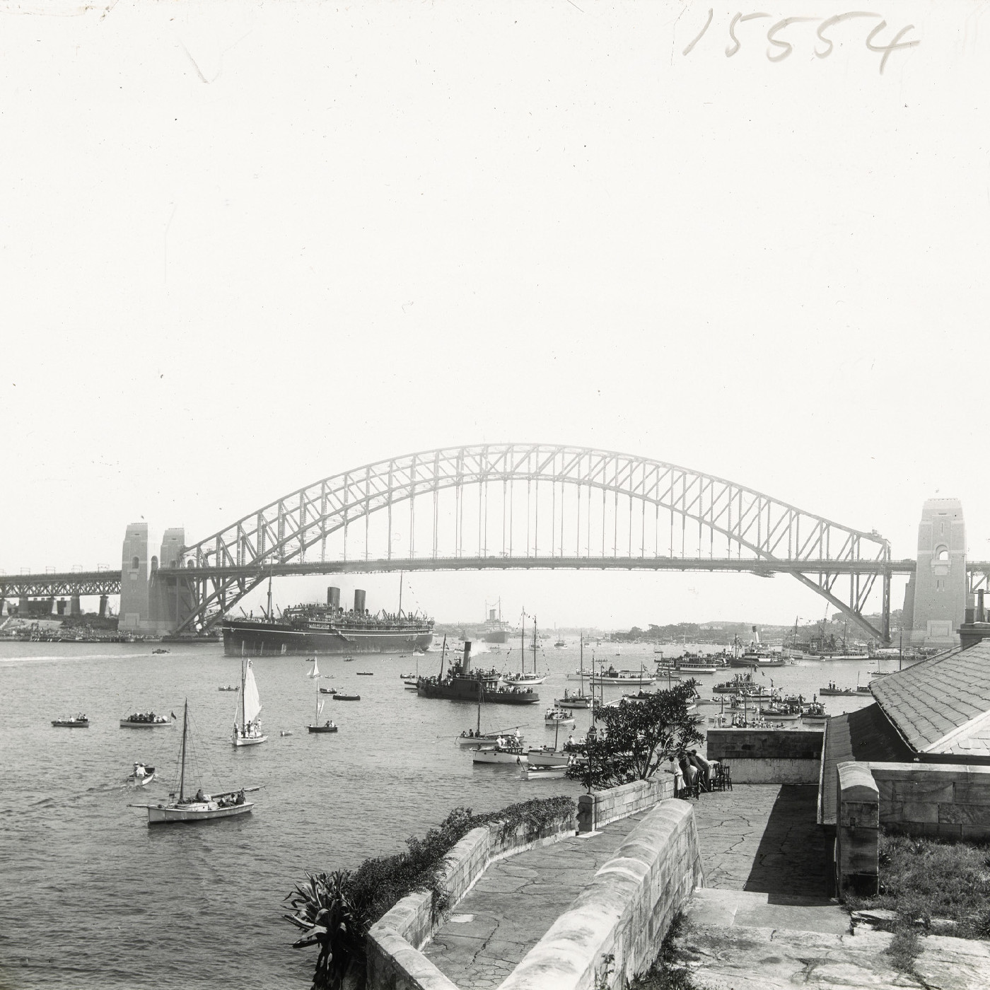 Water pageant at Sydney Harbour Bridge opening celebrations (1932)