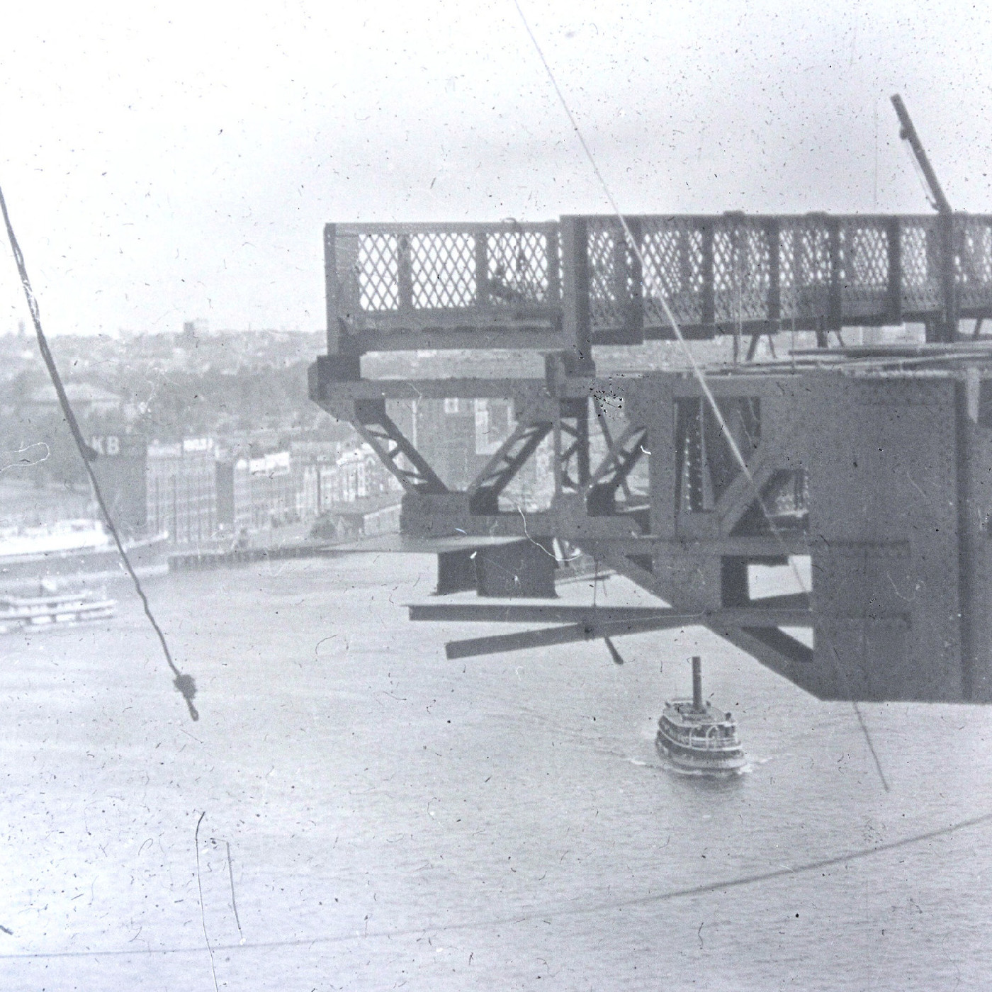 The Sydney Harbour Bridge under construction