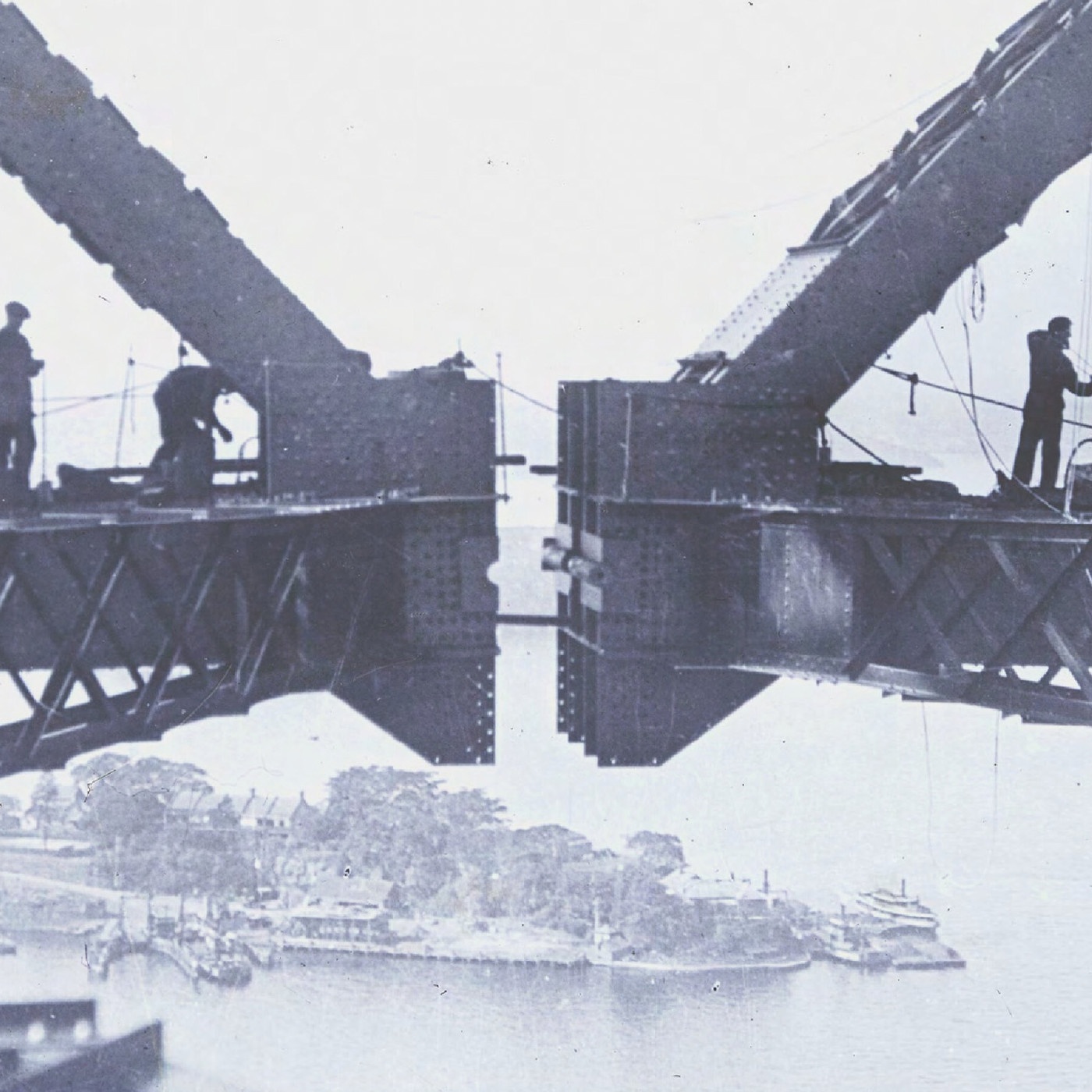 Closing up the arches of the Sydney Harbour Bridge (1930)