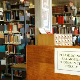 Book shelves, Fisher Library Stack