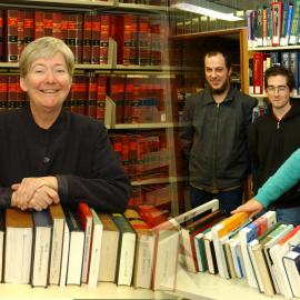 Library staff at Law Library and Health Sciences Library