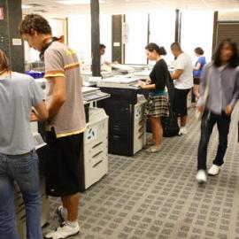 Print, copy and scanning facilities, Fisher Library, 2007
