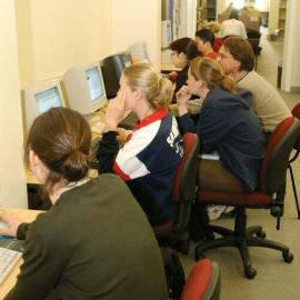 Computers, Serial and Quiet study area, Badham Library (now The Quarter), 2002
