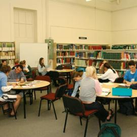 Group study tables, Badham Library (now The Quarter), 2002