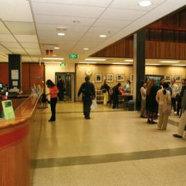 Library tour, Fisher Library Foyer, 2002