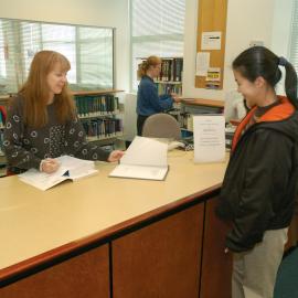 Information desk, Nursing Library, 2002