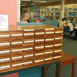 Library card catalogue, Engineering Library, 2002