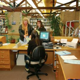 Information desk, Camden Library, 2002 