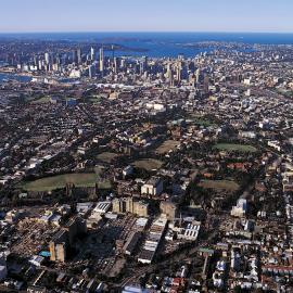 Aerial photograph of University of Sydney main campus