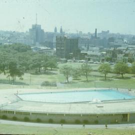 Victoria Park seen from Fisher Library roof terrace, 1962