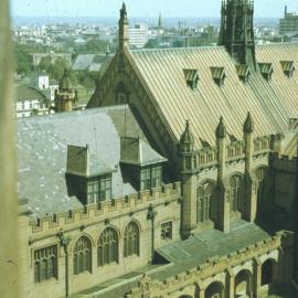 Original Fisher Library (now MacLaurin Hall) seen from Carillon Tower, 1963