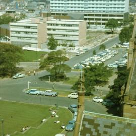 Eastern Avenue with Edgeworth David Building and Carslaw Building, 1963