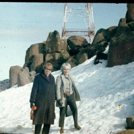 Jean Whyte and Margaret Lundie, Mt Wellington, 1963
