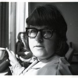 Library staff member in Fisher 