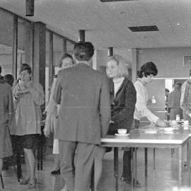 Library staff members in Fisher Library Staff Room