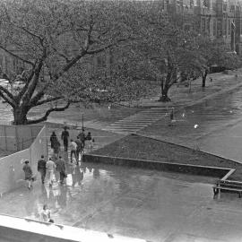 View from Fisher Library in the rain