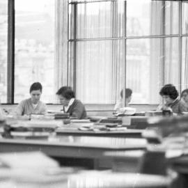 Fisher Library cataloguing area