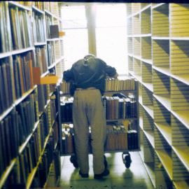 Move from Original Fisher Library (now MacLaurin Hall) stack 6 to Fisher Library Stack, 1962