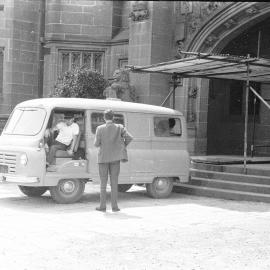Van used to move collection to Fisher Library, 1962
