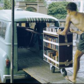 Moving collection to Fisher Library, 1962