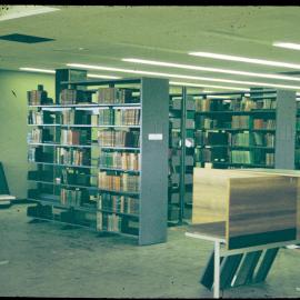 Fisher Library Level 3 before moving in, 1962