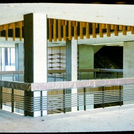 Mezzanine Fisher Library before moving in,  Level 4, 1962