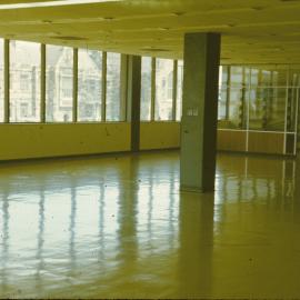 The Cataloguing Room in Fisher Library without furniture, Level 4, 1962