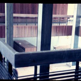 View towards Fisher Library Foyer from Level 4 before moving in, 1962