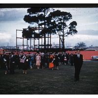 Foundation stone ceremony for Fisher Library