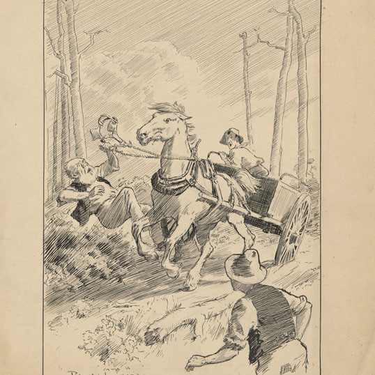 Art by Percy Lindsay for 'The Rudd family' by Steele Rudd