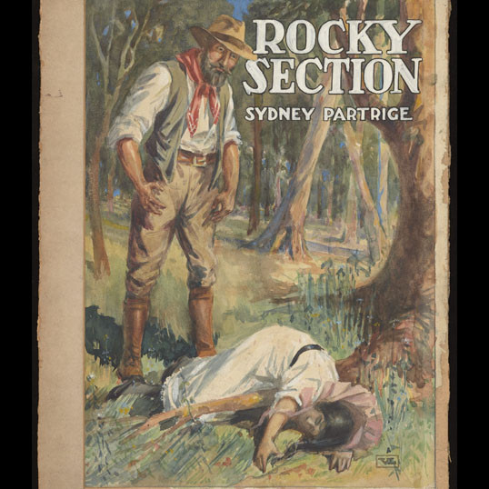 Cover art by Vernon Lorimer for 'Rocky section' by Sydney Partrige