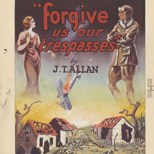 Cover art by Arthur Harold Moginie for 'Forgive us our trespasses' by John T. Allan