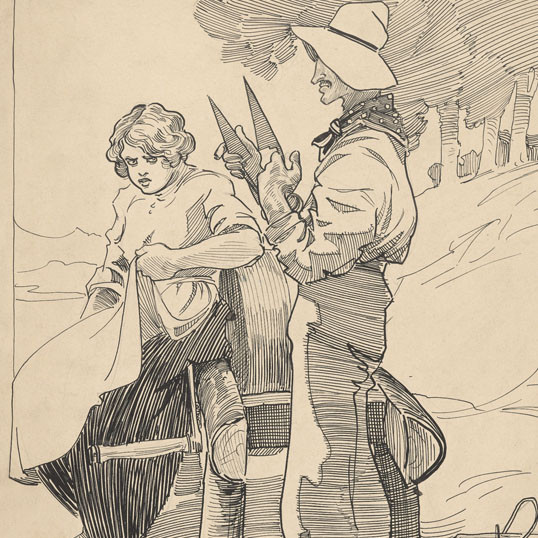 Art by David Henry Souter for an unknown book