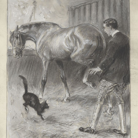 Art by Percy Frederick Seaton Spence for 'The mare with the silver hoof' by Robert Allan