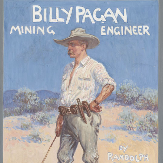 Cover art by Percy Frederick Seaton Spence for 'Billy Pagan, mining engineer' by Randolph Bedford