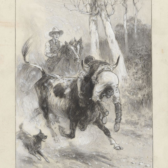 Art by Percy Frederick Seaton Spence for 'Tommy the hawker and Snifter his boy' by Edward Dyson 