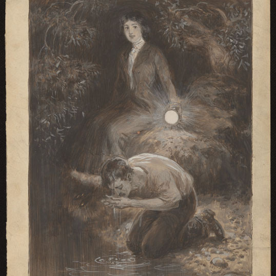 Art by Percy Frederick Seaton Spence for 'The golden kangaroo' by Ambrose Pratt