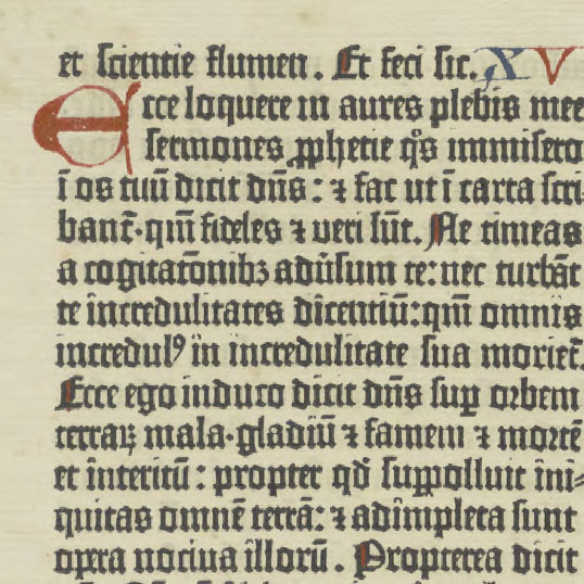 A noble fragment : being a leaf of the Gutenberg Bible 1450-1455
