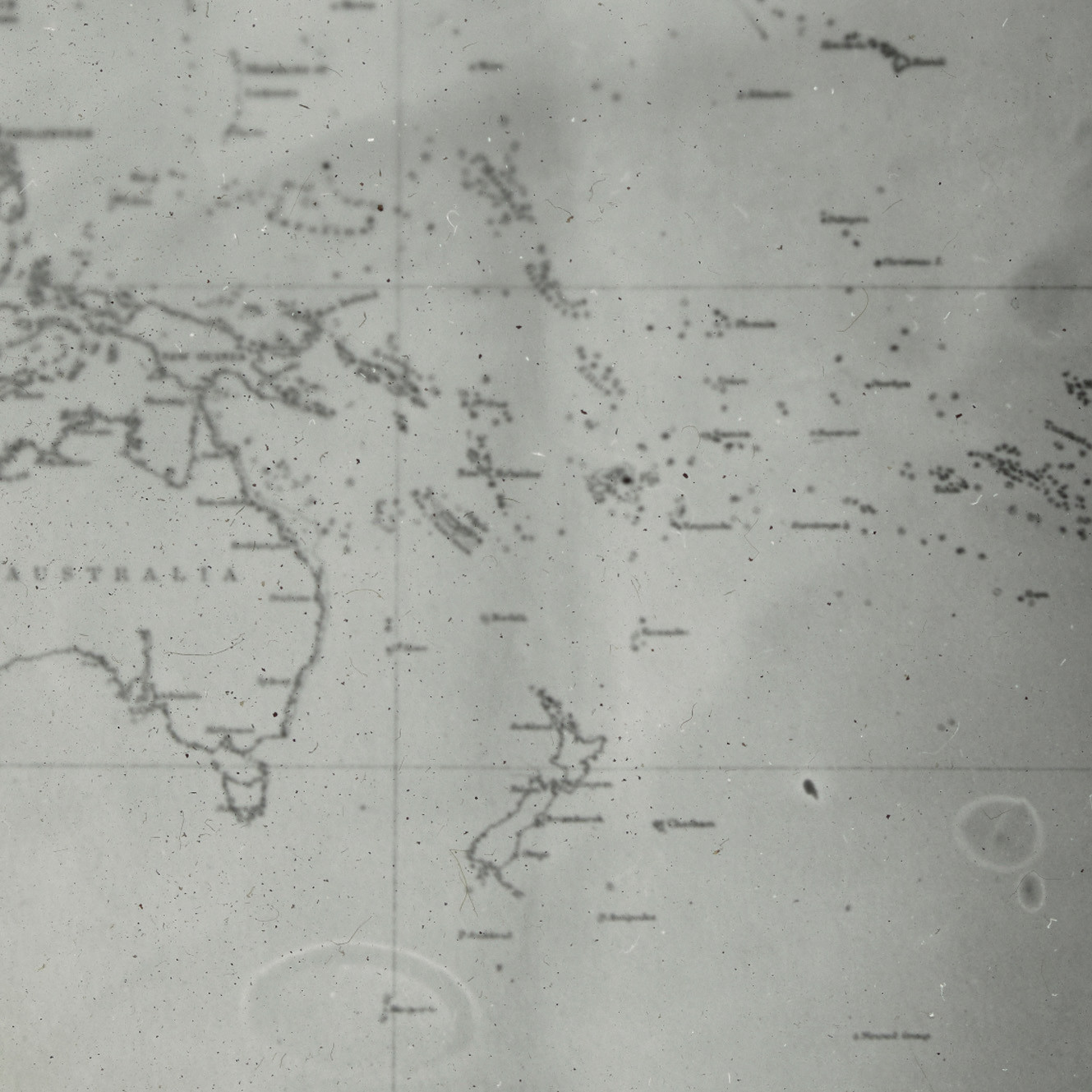 Map of South Pacific Ocean